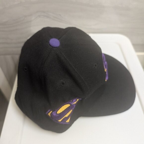 Lakers Snapback Hat Superman  NBA Rare Vintage Drew Pearson Shaq - Picture 10 of 10